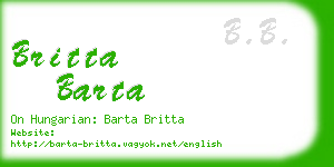 britta barta business card